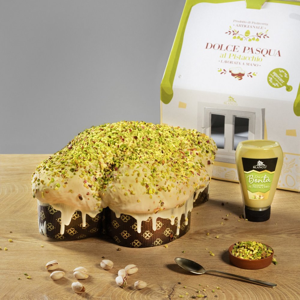 Colomba al Pistacchio 1 kg + 190 gr di crema spalmabile