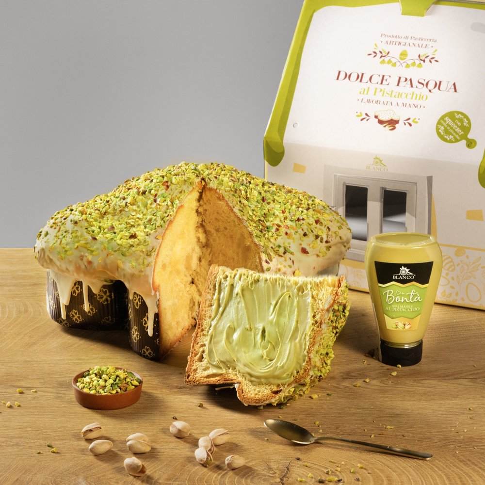 Colomba al Pistacchio 1 kg + 190 gr di crema spalmabile