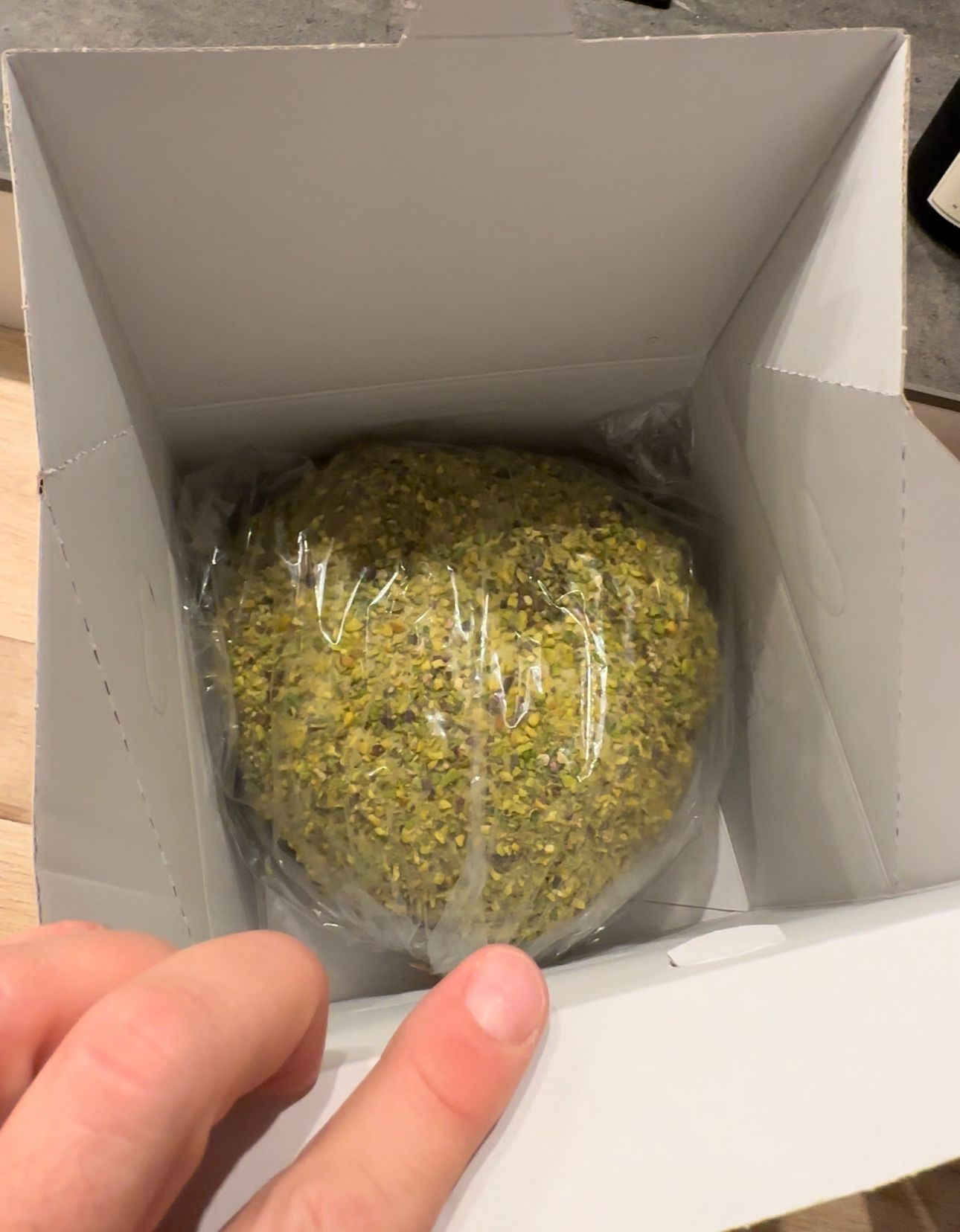 Panettone artigianale al pistacchio superfarcito con 400 gr di irresistibile crema al pistacchio