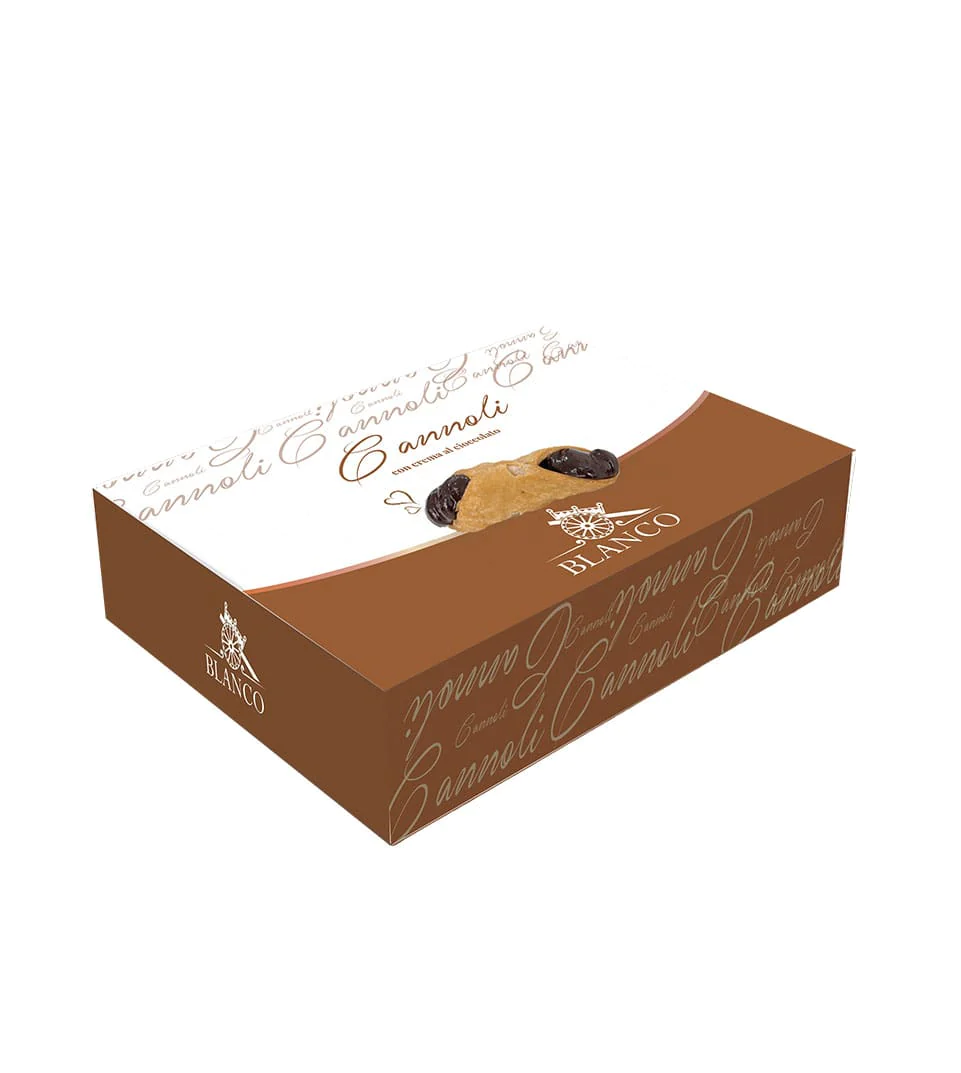 6 Cannoli medi ripieni di deliziosa crema siciliana