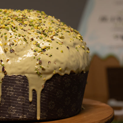 &quot;Casetta&quot; Panettone al Pistacchio 1 kg + 190 gr di crema spalmabile